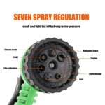 200FT Expandable Garden Hose Pipe Spray Gun Flexible Expanding Pipes